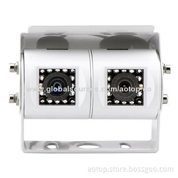 High-resolution Sharp CCD Wide Lens/Night Vision Car Rear-view Dual Cameras for Buses, Truck